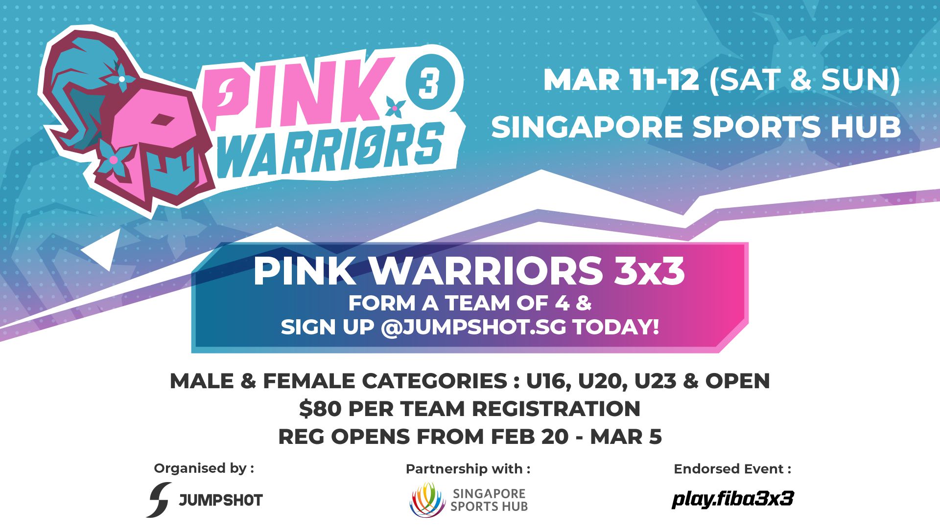 [REGISTER NOW] Pink Warriors 3×3 Competition