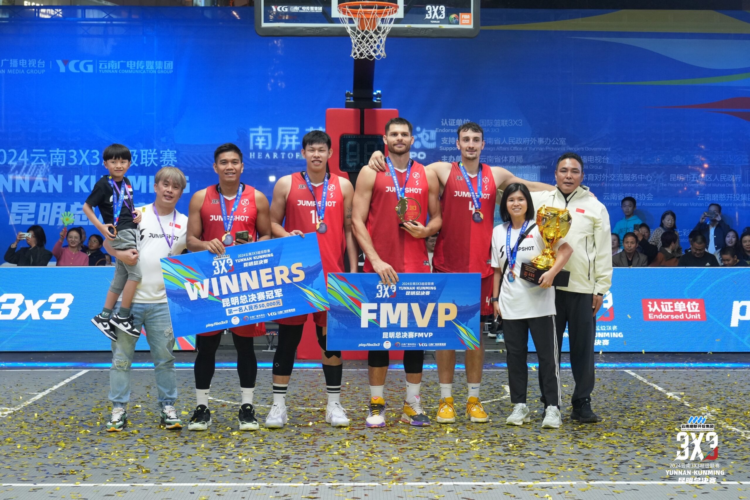 [PRESS RELEASE] Jumpshot Singapore Triumphs as Champions in the Kunming Grand Final of the 2024 Yunnan 3×3 Super League, organised in collaboration with Target Asia 3X3 Asia League