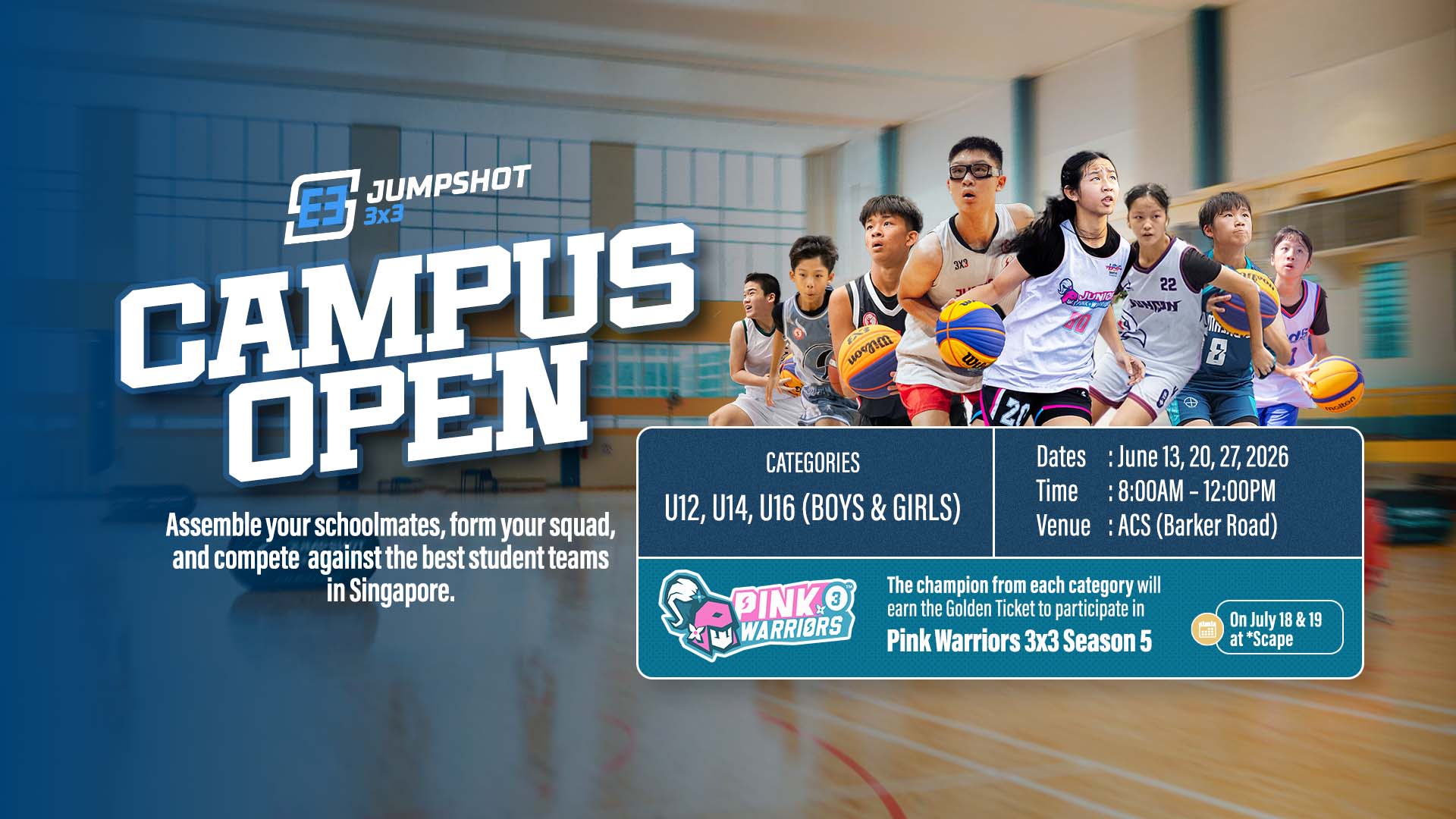 Jumpshot 3×3: campus open